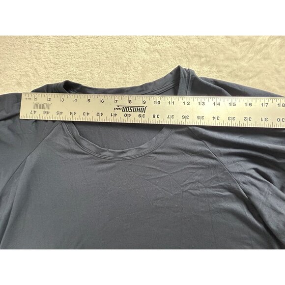 Magaschoni Womens Navy Blue Relaxed Fit Short Sleeve T-Shirt Size XL Stretch New - Picture 6 of 8